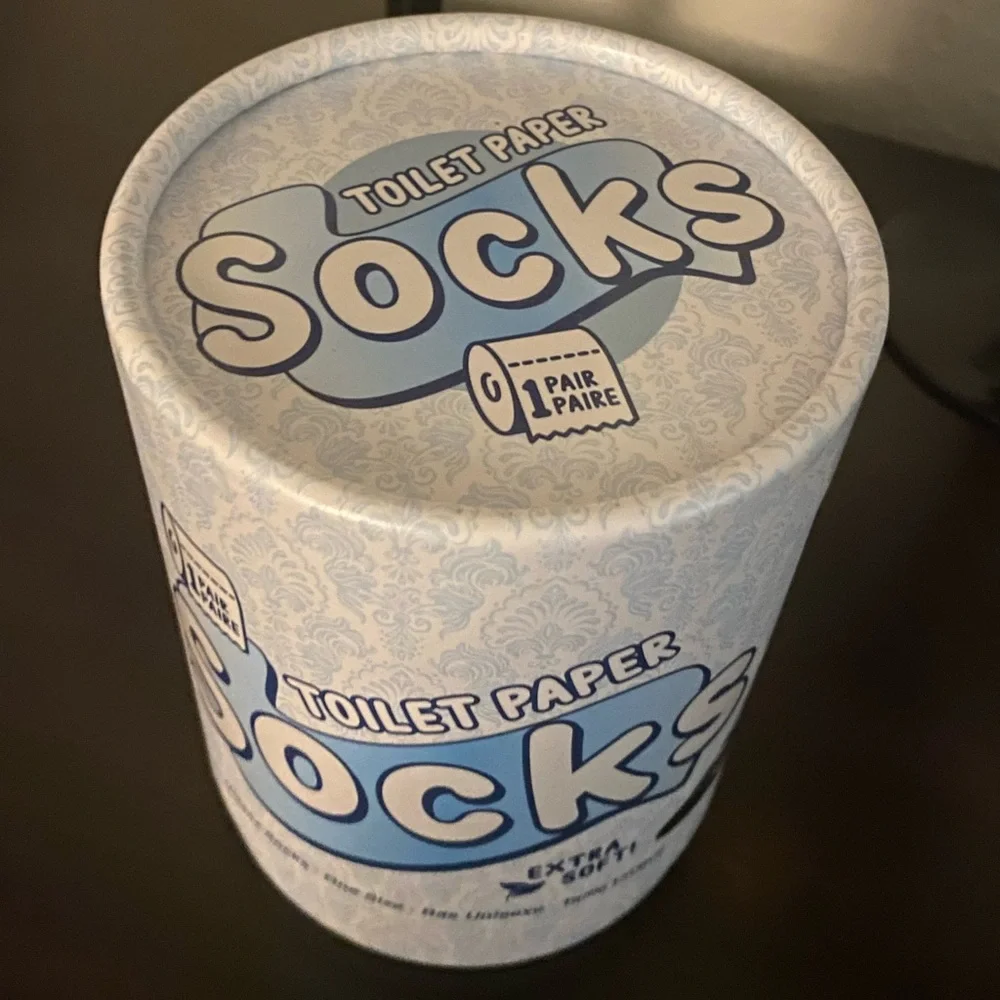 Hype Gifts Toilet Paper Socks “Sh*t Happens” Gag Gift Funny Novelty Socks